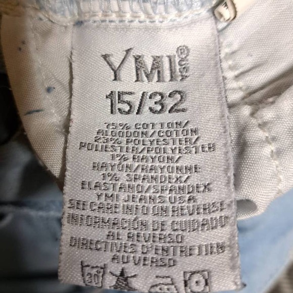 High Rise YMI faded distressed cuffed button front 5 pockets shorts 15/32 - Picture 6 of 7